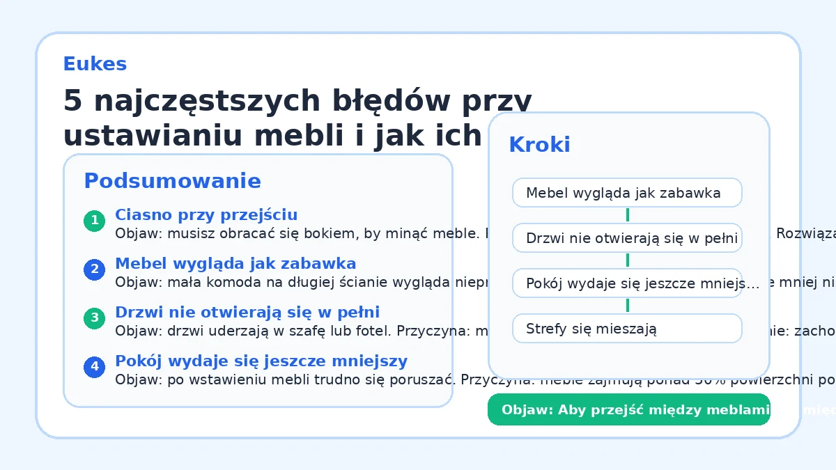 5 najczęstszych błędów przy ustawianiu mebli i jak ich uniknąć