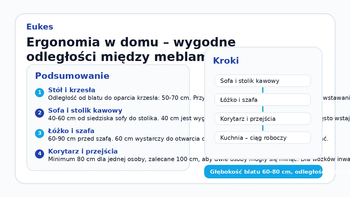 Ergonomia w domu – wygodne odległości między meblami