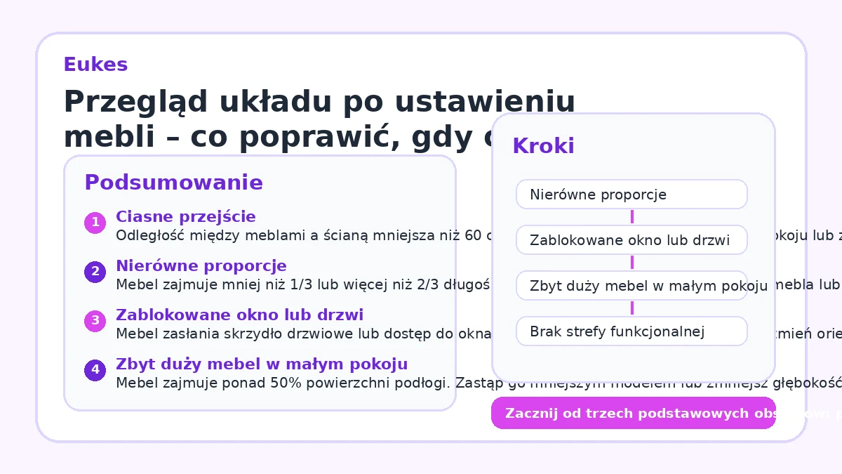 Przegląd układu po ustawieniu mebli – co poprawić, gdy coś nie gra