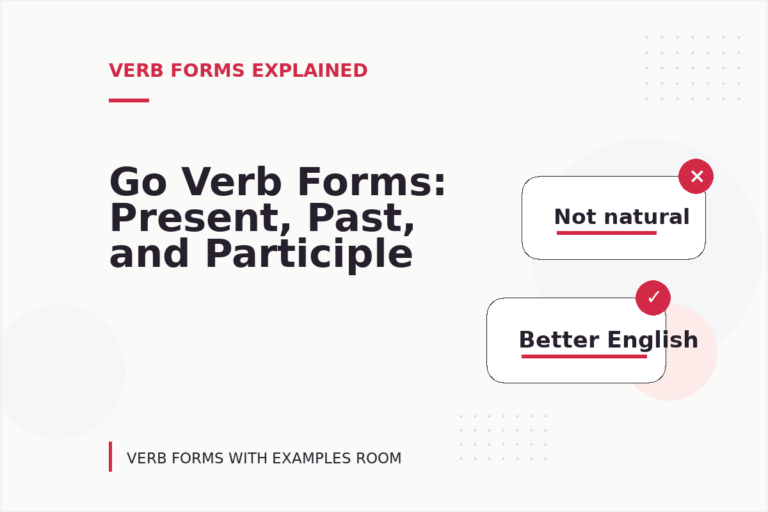 Go Verb Forms: Present, Past, and Participle Go Verb Forms: Present, Past, and Participle