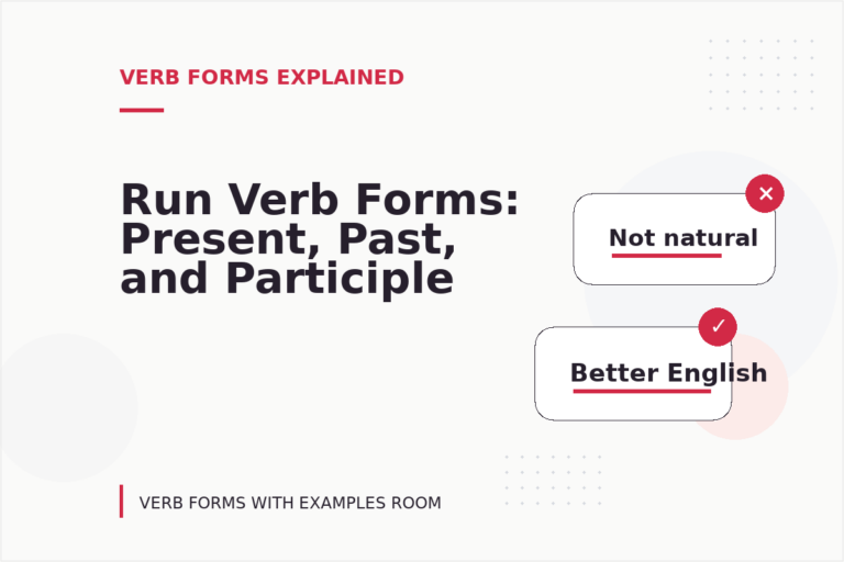 Run Verb Forms: Present, Past, and Participle