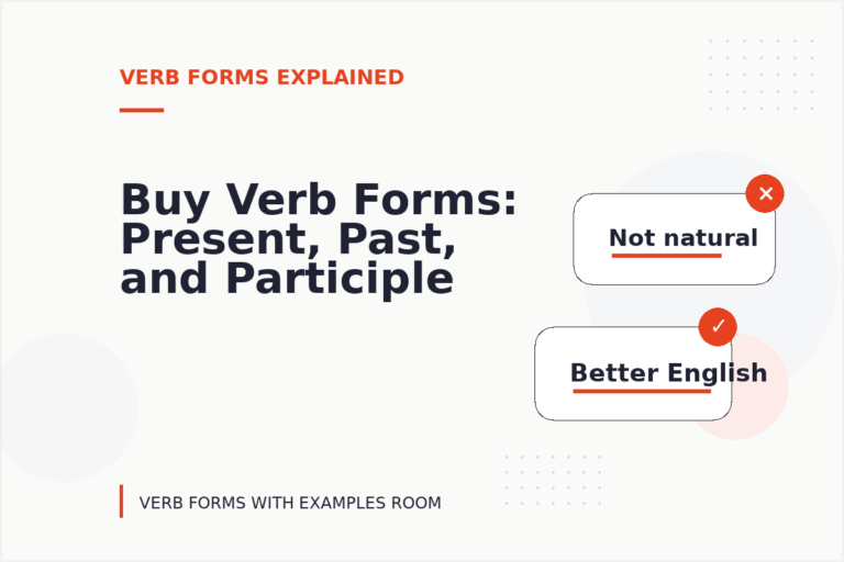 Buy Verb Forms: Present, Past, and Participle Buy Verb Forms: Present, Past, and Participle