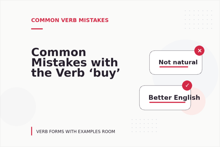 Common Mistakes with the Verb ‘buy’