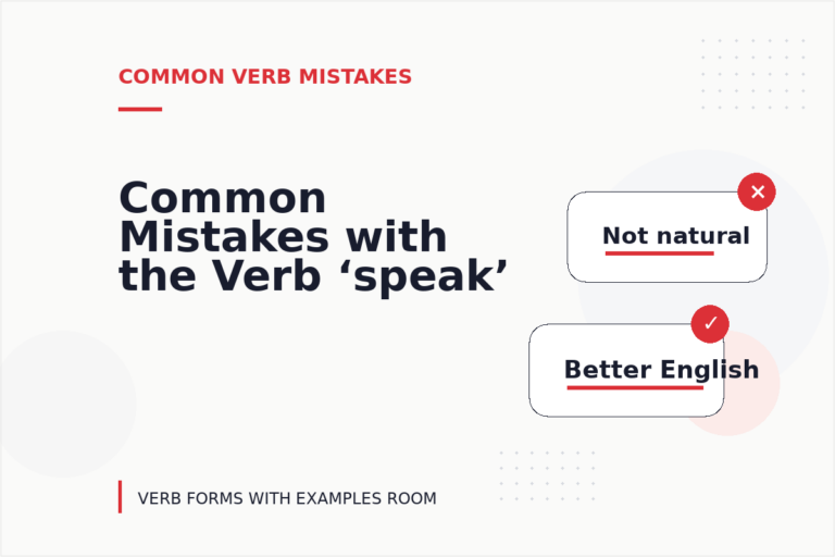 Common Mistakes with the Verb ‘speak’